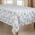 Saro Lifestyle SARO  65 x 90 in. Oblong Lavender Print Tablecloth 1127.LV6590B